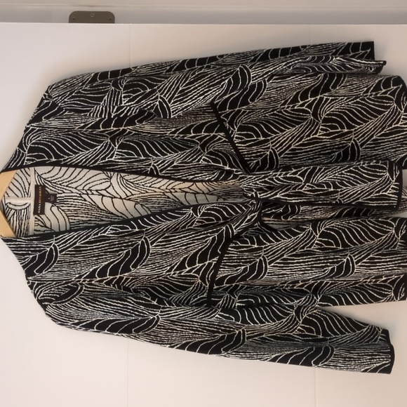 Dana Buchman cotton reversible boho open front cardigan blazer toe front - Picture 1 of 9